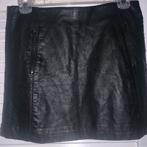 Forever 21 Black Faux Leather Mini Skirt